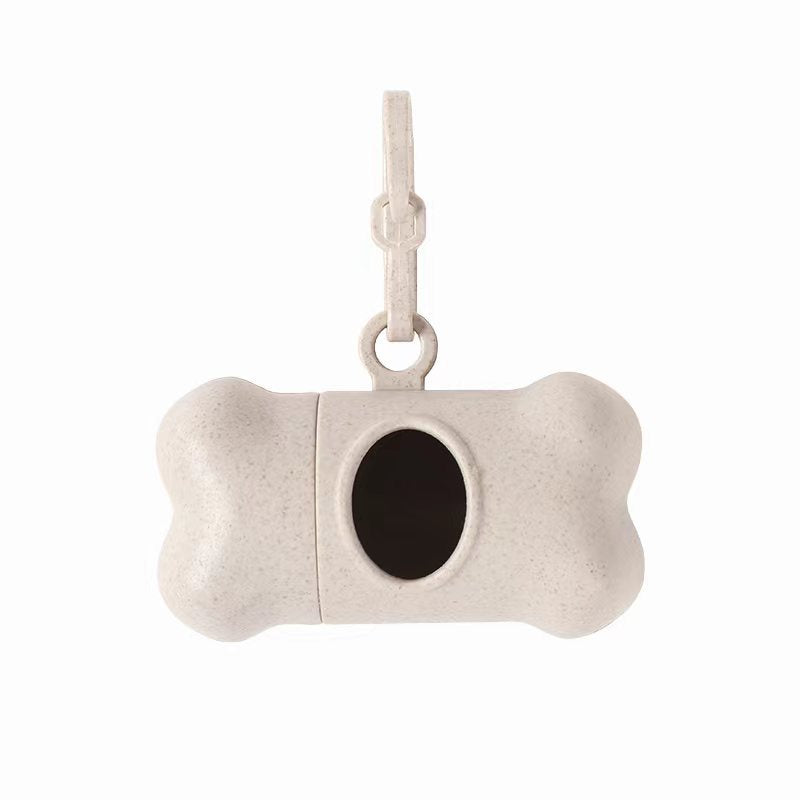 Bone-Shaped Poop Bag Dispenser, Wheat Straw Blend