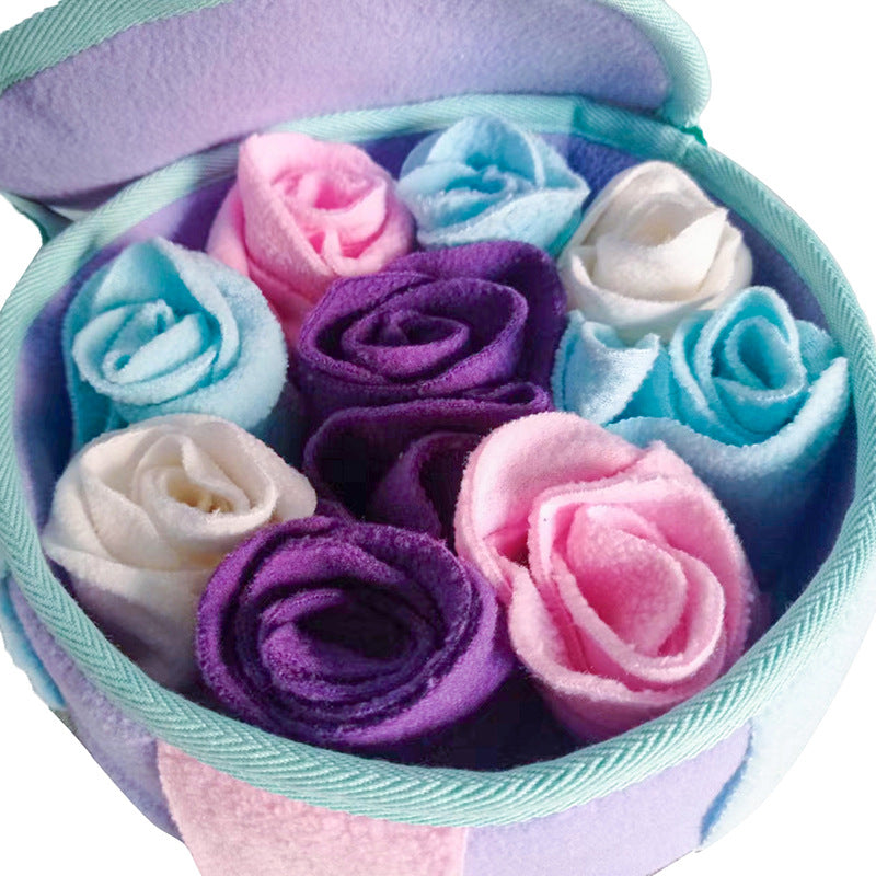 Snuffle Gift Box Dog Toy, Fleece Treat Puzzle