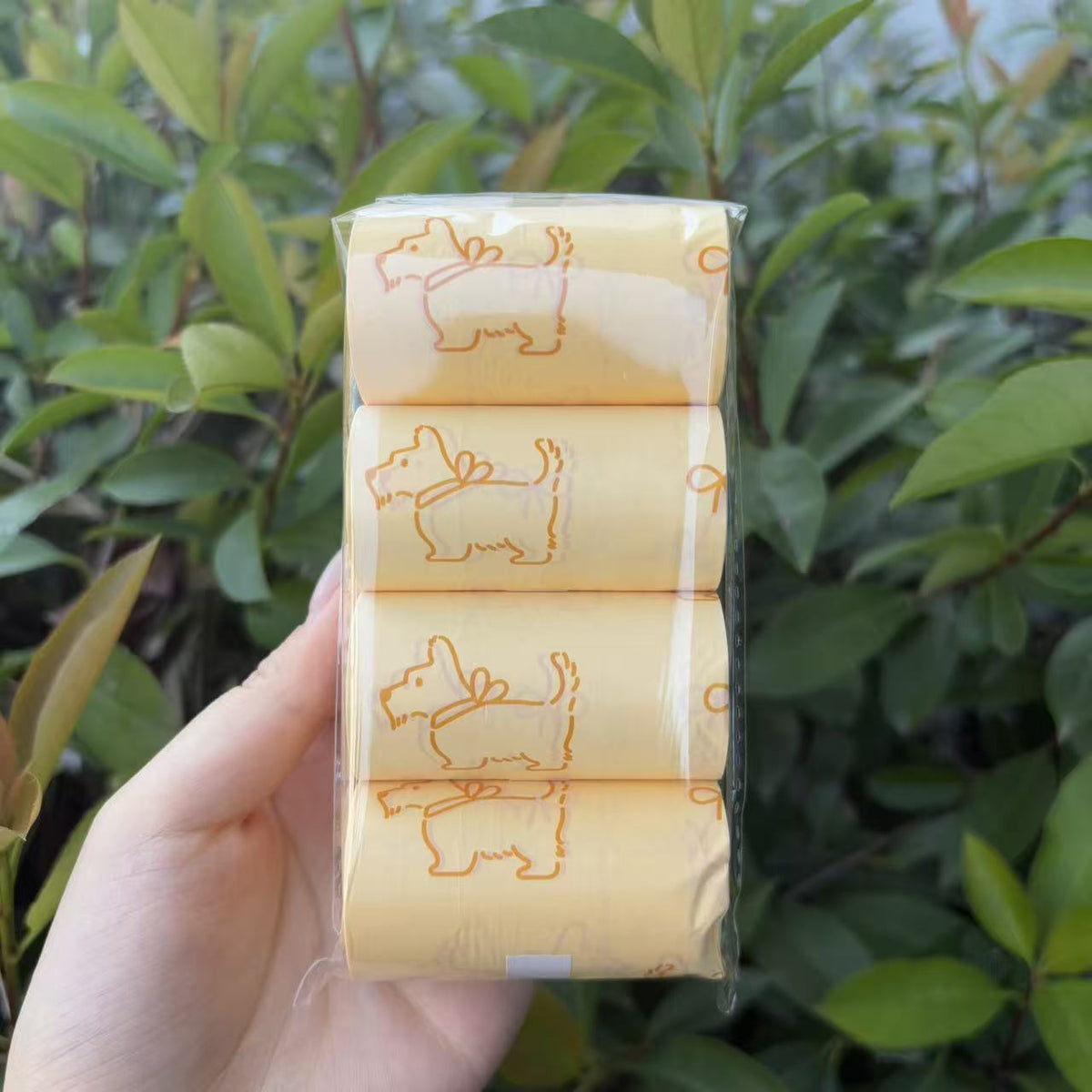Scented Dog Poop Bags, 4 Rolls, Printed