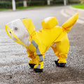 Dog Raincoat: Yellow flowers, legs and tail covered