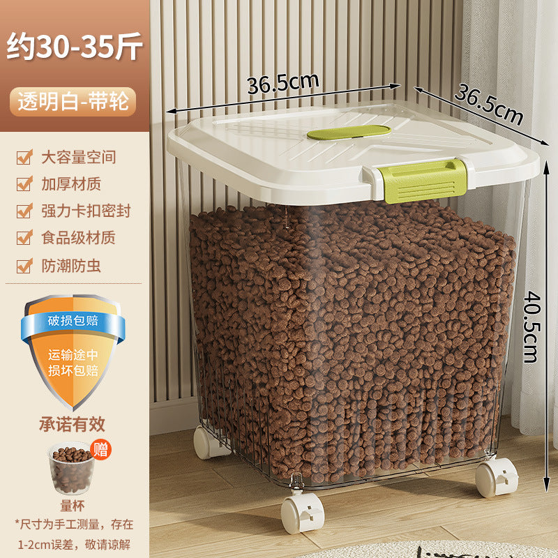 Airtight Pet Food Storage Container with Measuring Cup