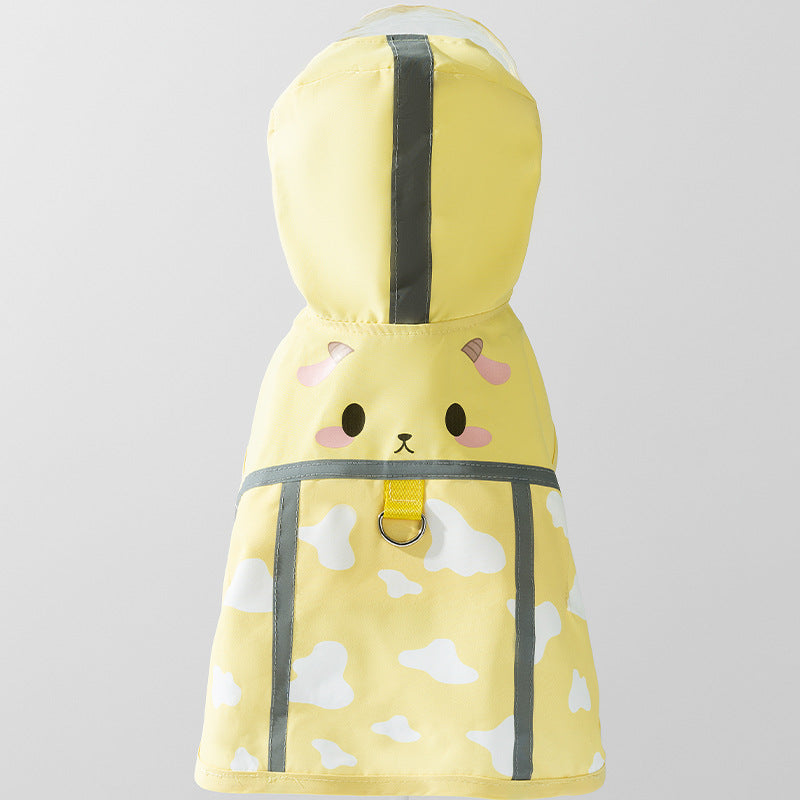 Dog Raincoat: Yellow dog, poncho