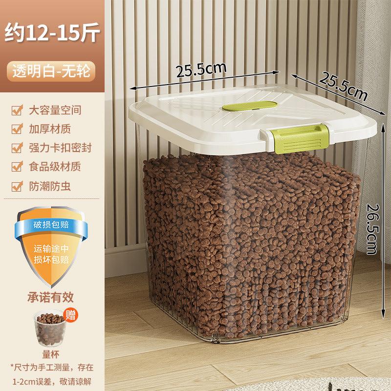 Airtight Pet Food Storage Container with Measuring Cup