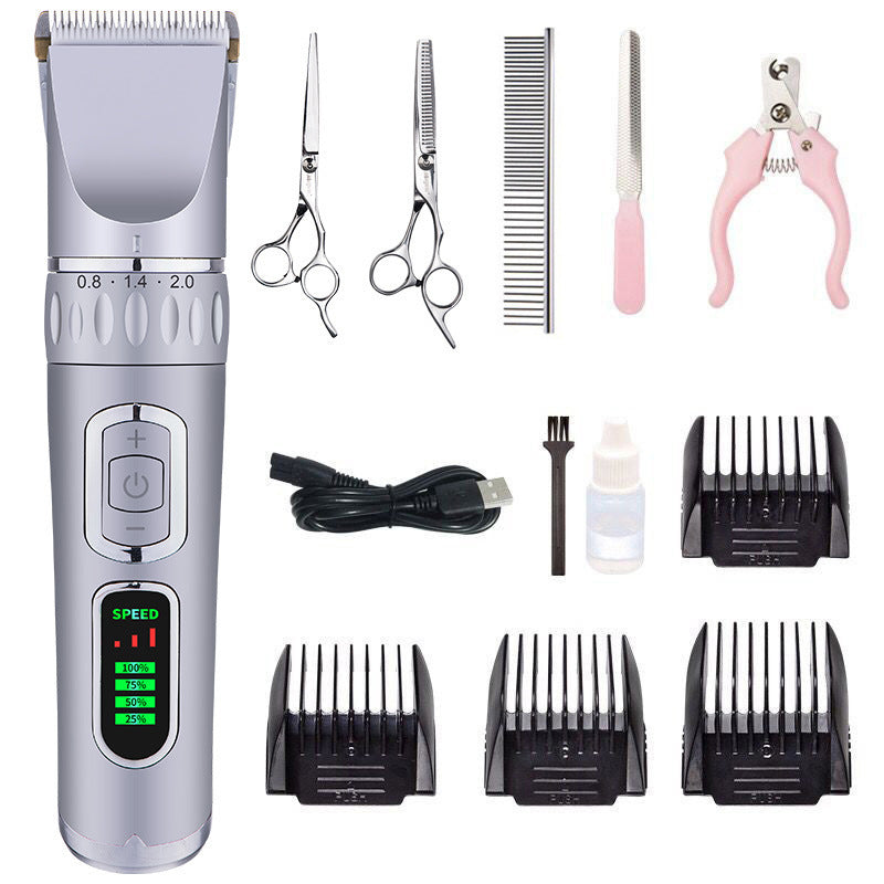 Cordless Dog Clipper with LCD Display