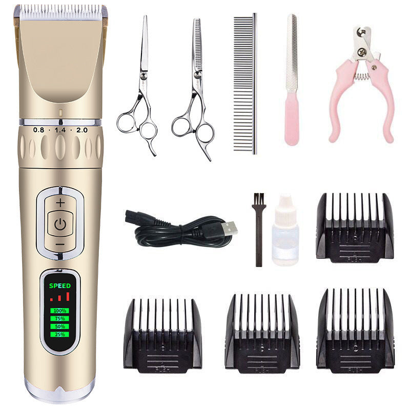 Cordless Dog Clipper with LCD Display