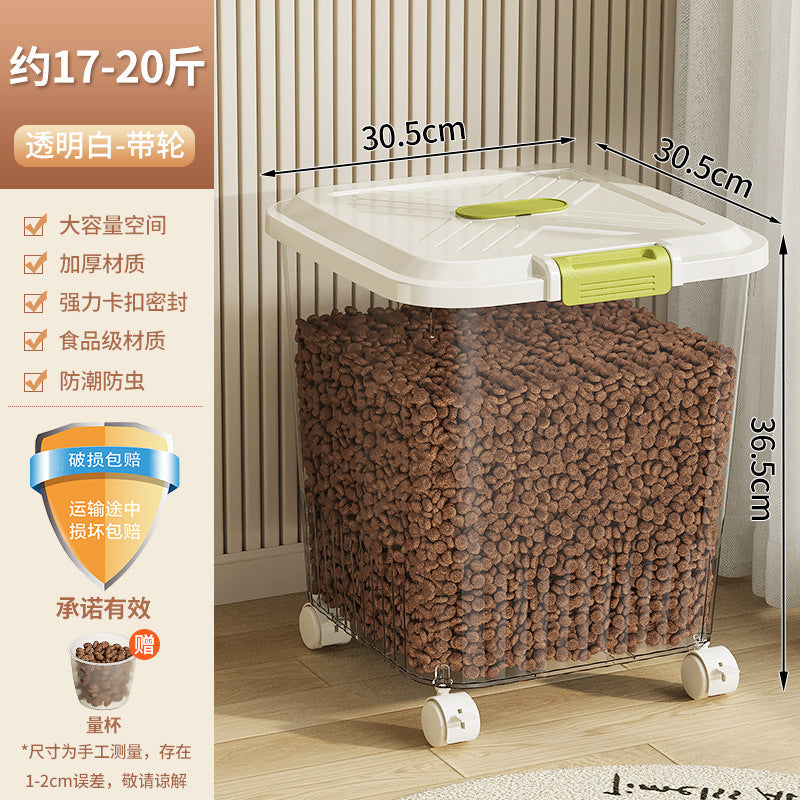 Airtight Pet Food Storage Container with Measuring Cup