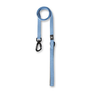 Lightweight Dog Harness with Front and Back Leash Rings: Flat leash, blue