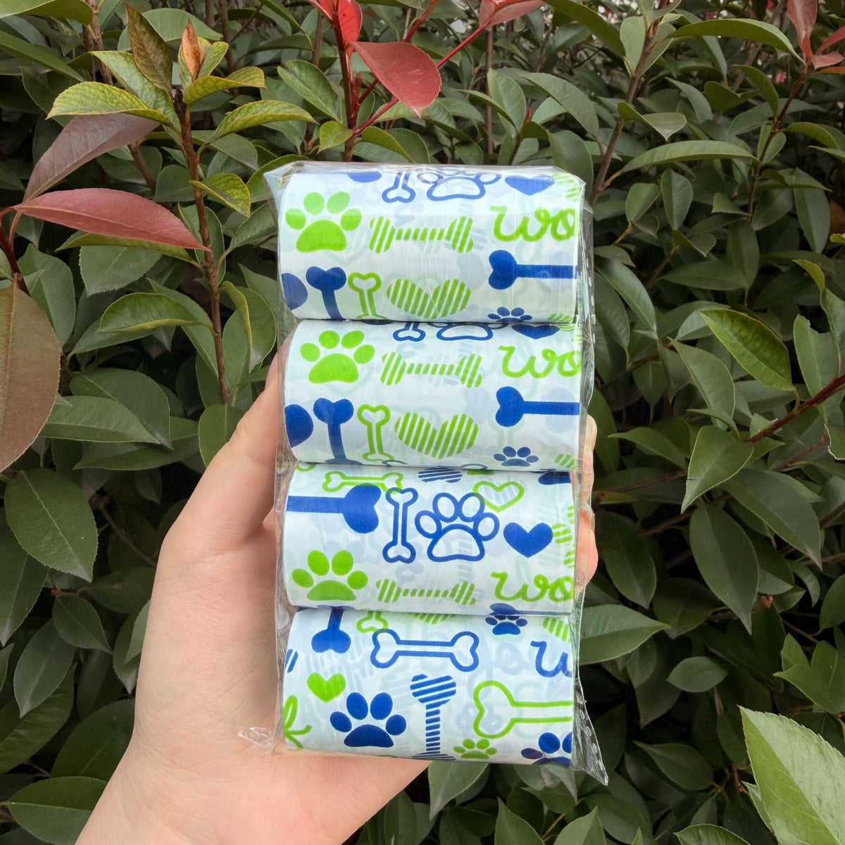 Scented Dog Poop Bags, 4 Rolls, Printed