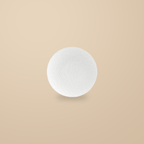 Rock Texture white 10 in plate, on a warm beige background.