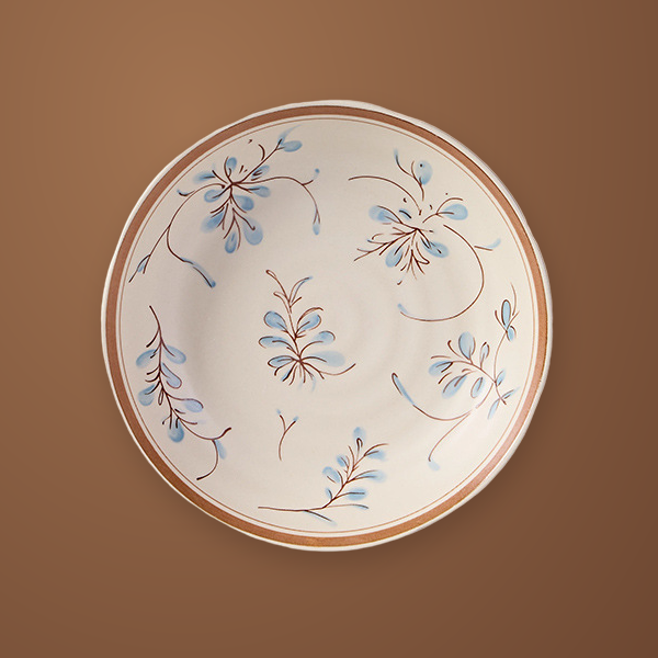 Simple Retro 7 in plate, 1 piece, from above