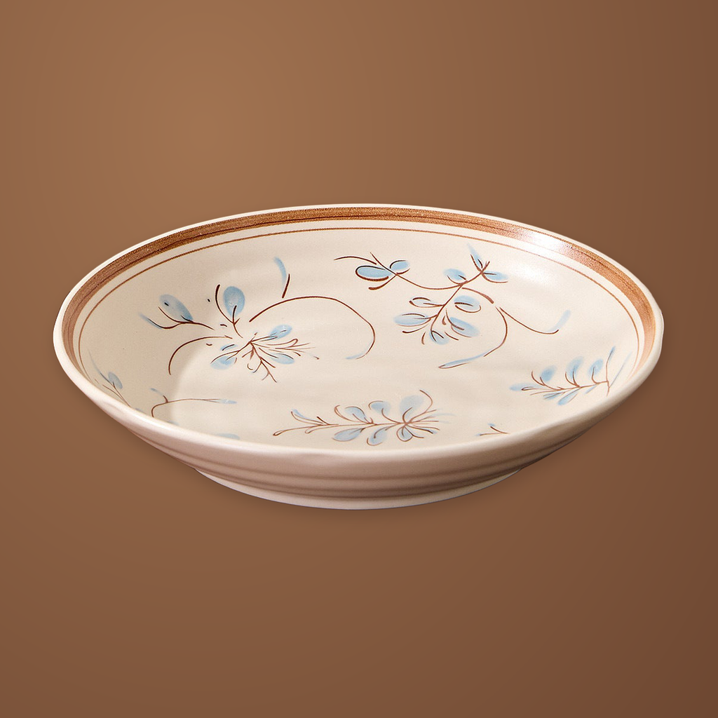 Simple Retro 8 in plate, 1 piece, three-quarter view