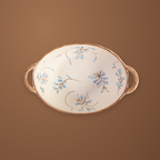 Simple Retro 8.3 in double-handled soup bowl, 1 piece, from above