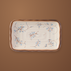Simple Retro 10 in rectangular plate, 1 piece, from above