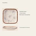 Simple Retro, 8.5 in Square Plate, 1 piece — full view and detail of one piece