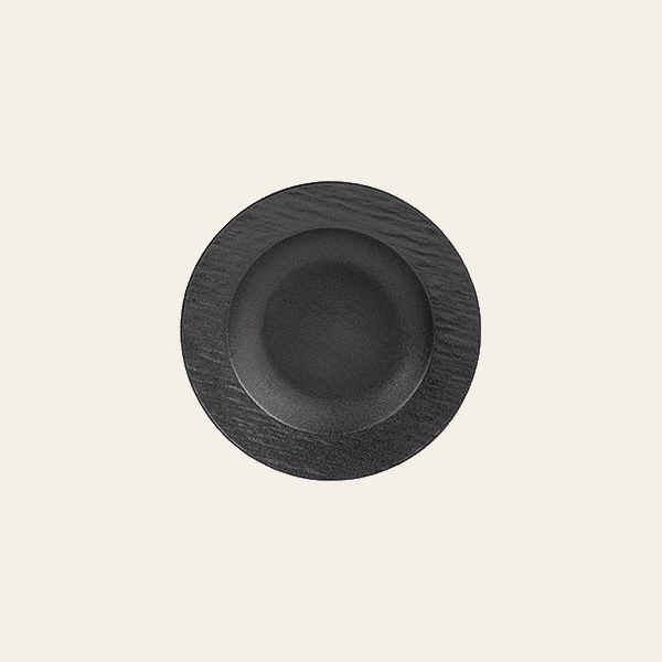 Rock Texture Black, 9 in Pasta Bowl, 1 piece