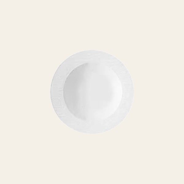 Rock Texture White, 9 in Pasta Bowl, 1 piece
