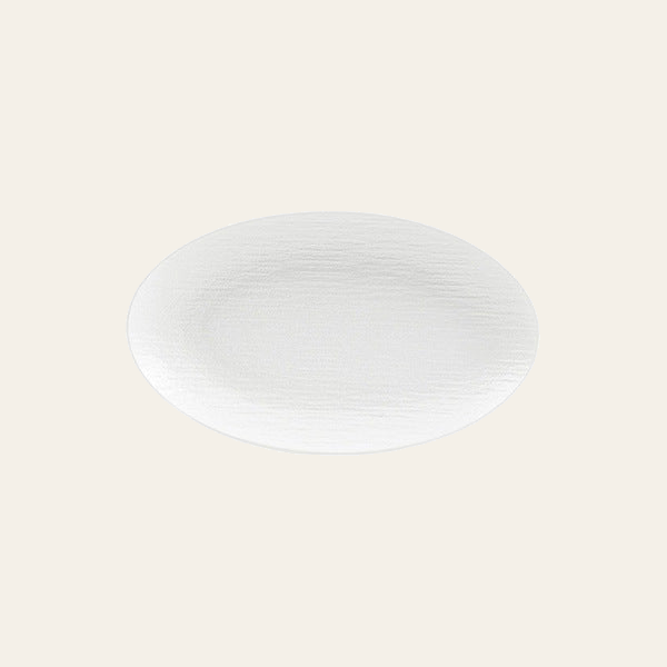 Rock Texture White, 12 in Oval Platter, 1 piece