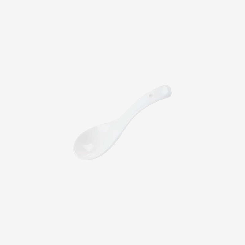 2 pure white spoons, shown on its own against a plain light background.