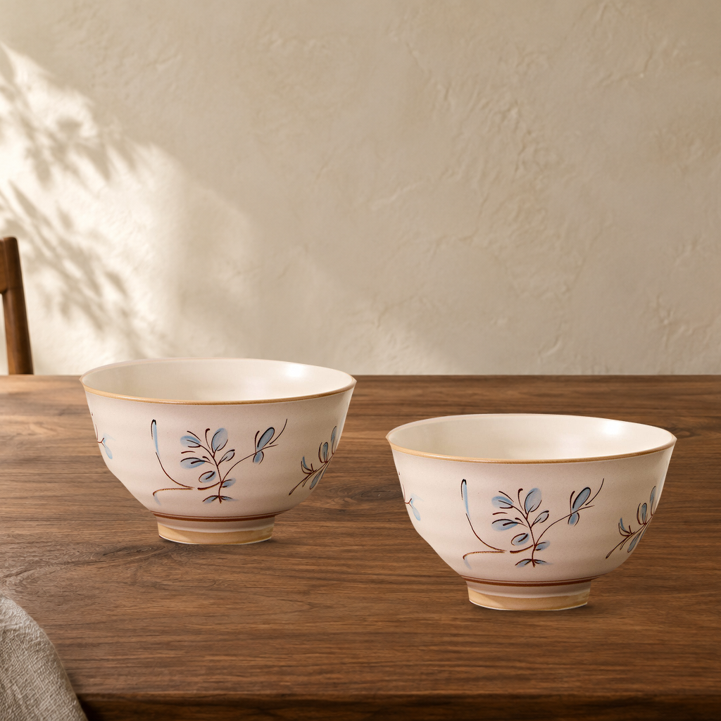 Simple Retro, 4.5 in Rice Bowl, 2 pieces