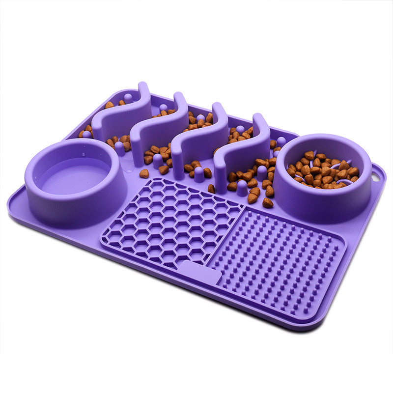 Small tray in Purple, empty, showing the channels, the honeycomb panel and the pin panel