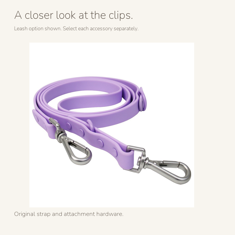 PVC-coated dog collar, leash and harness: leash
