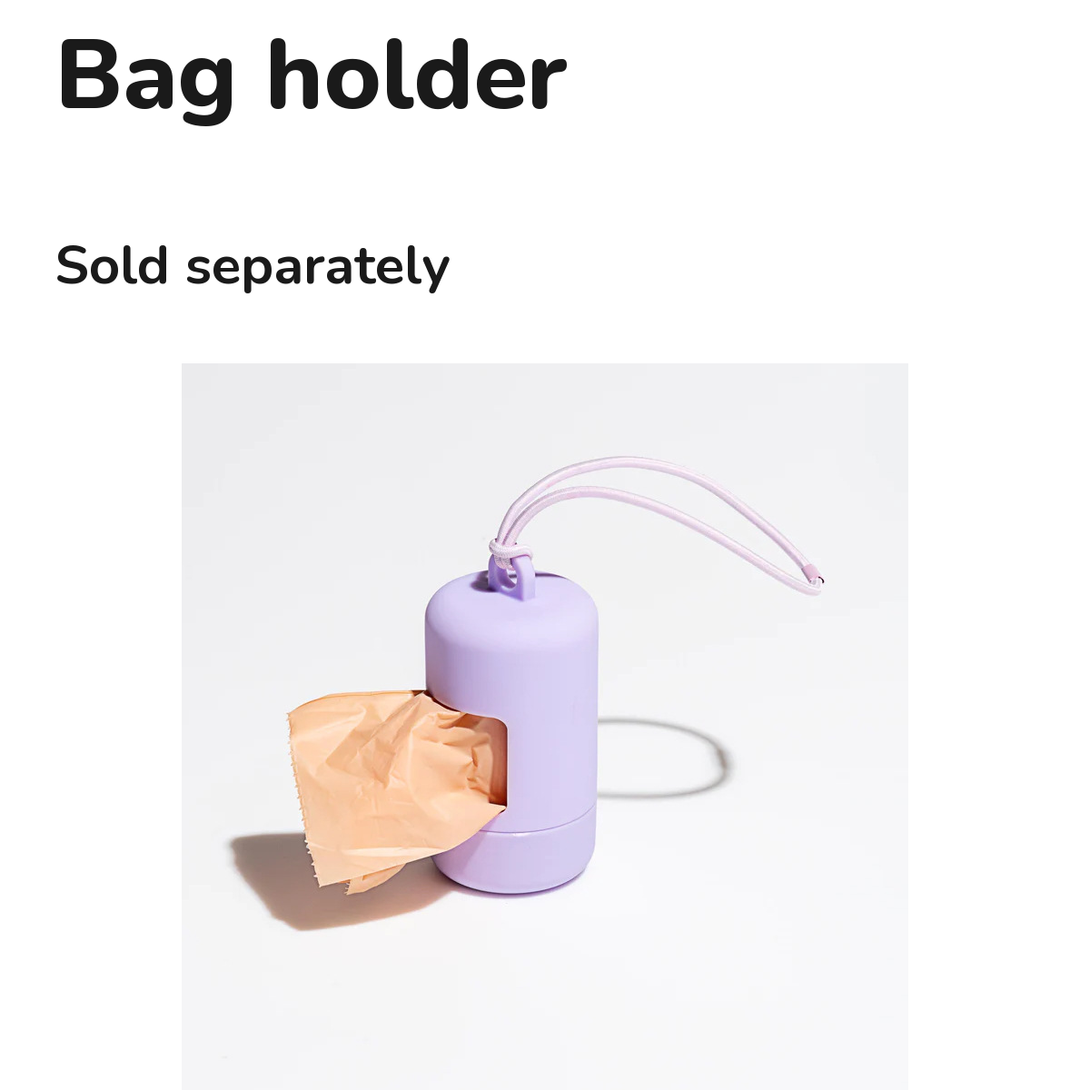 PVC-Coated Dog Collar: bag holder, sold separately