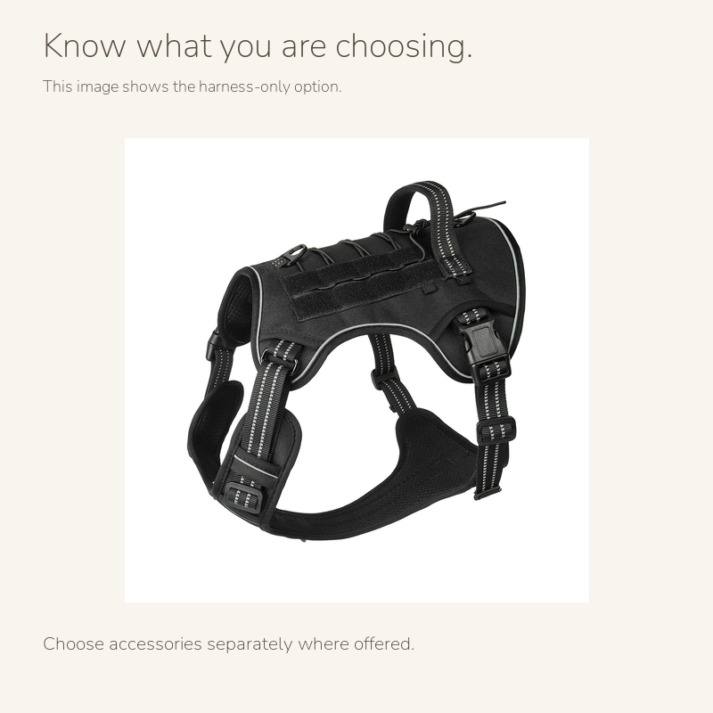 Tactical dog harness: harness-only option
