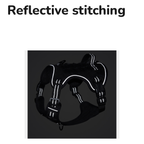 Tactical Dog Harness with Handle and MOLLE Panels: reflective stitching in low light