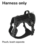 Tactical Dog Harness with Handle and MOLLE Panels: harness only, pouch and leash sold separately