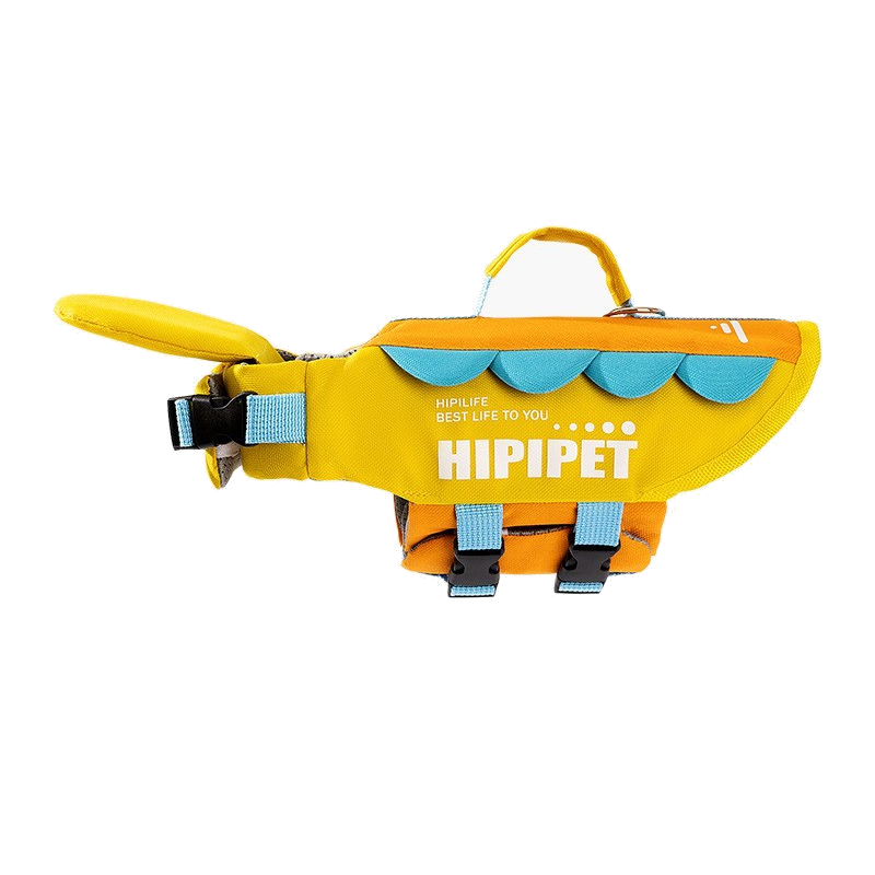 Dog life jacket with rescue handle: product on its own