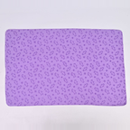 Chamois-style dog drying towel in purple: laid flat