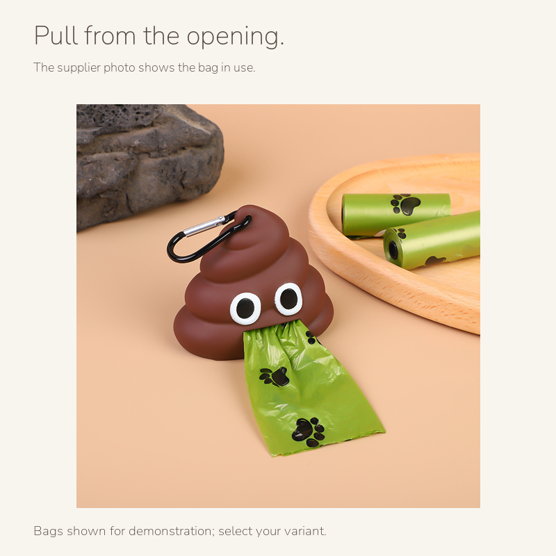 Poop emoji bag dispenser: how to use