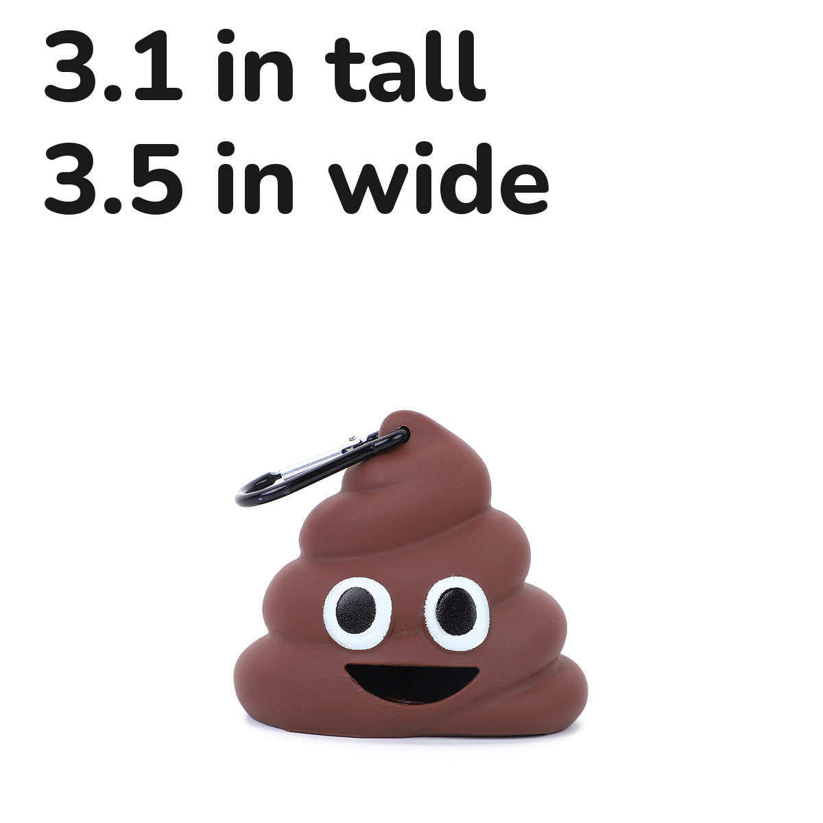 Dog Poop Bag Dispenser: 3.1 in tall, 3.5 in wide