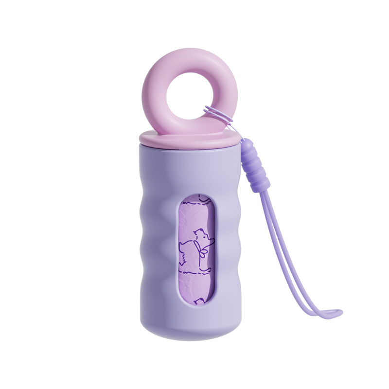 Ring handle poop bag dispenser: product on its own