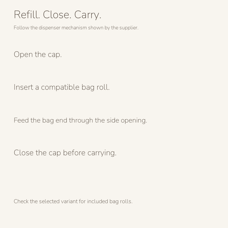 Ring handle poop bag dispenser: how to use