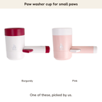Paw washer cup for small paws: Burgundy, Pink