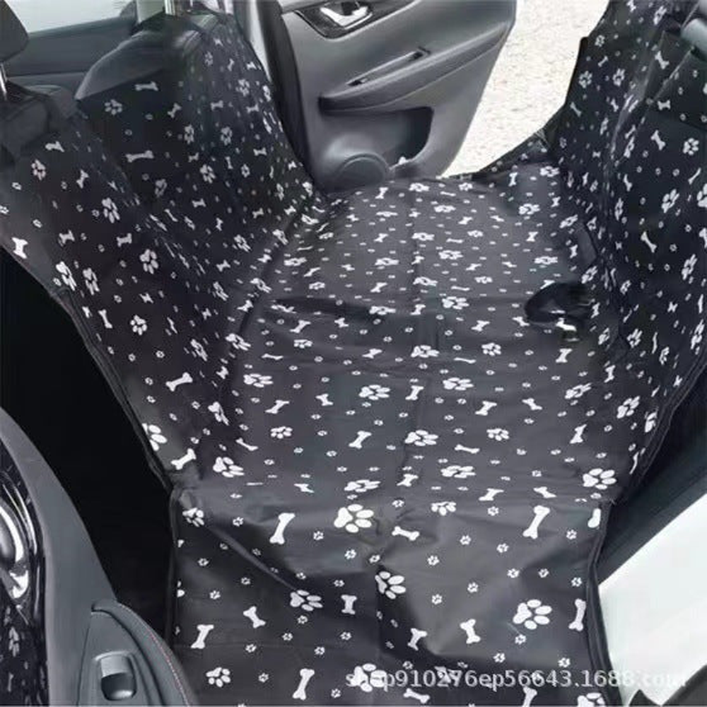 Dog Car Hammock Back Seat Cover: Small bone print (F4)
