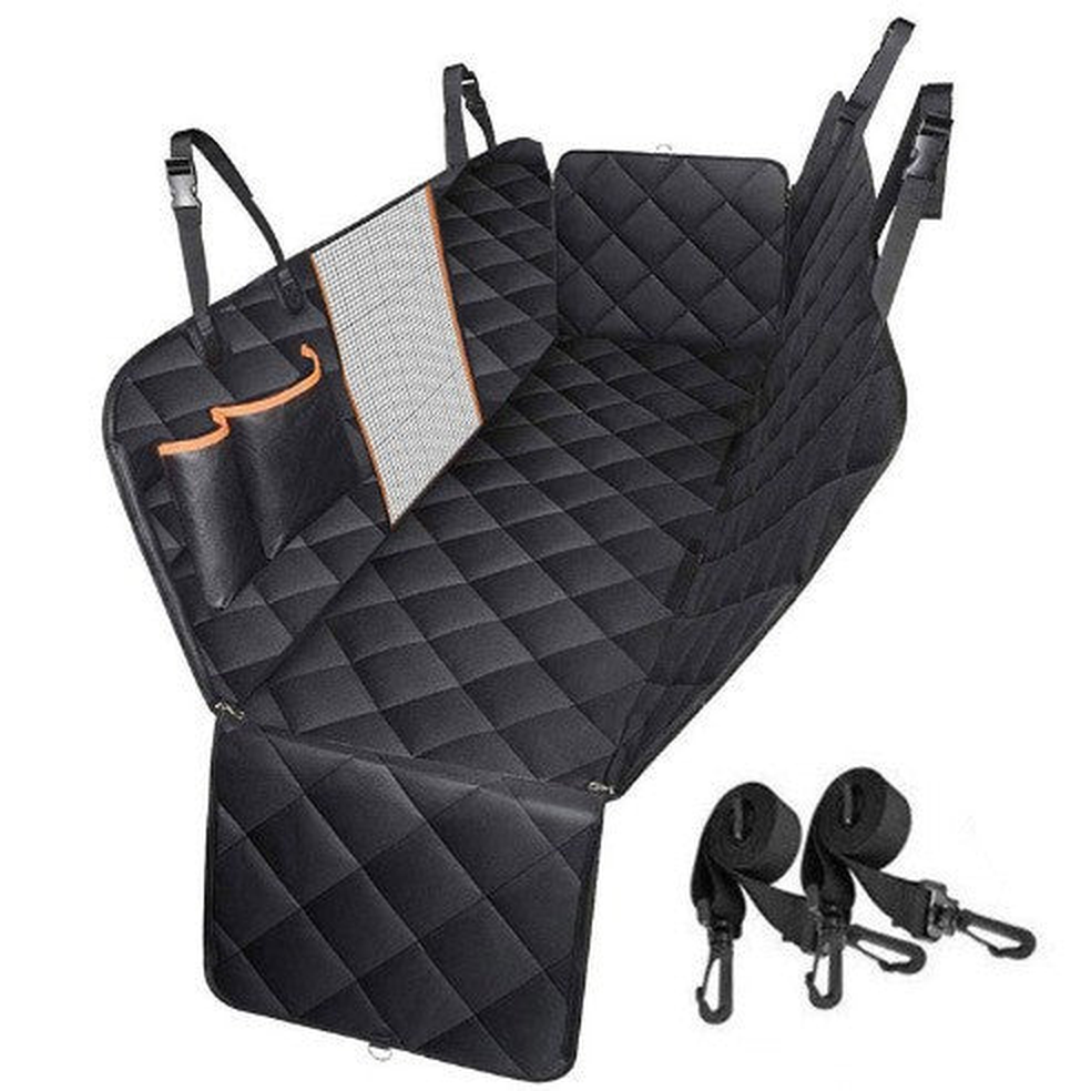 Quilted Dog Car Seat Cover: Bench cover, centre mesh, no zip