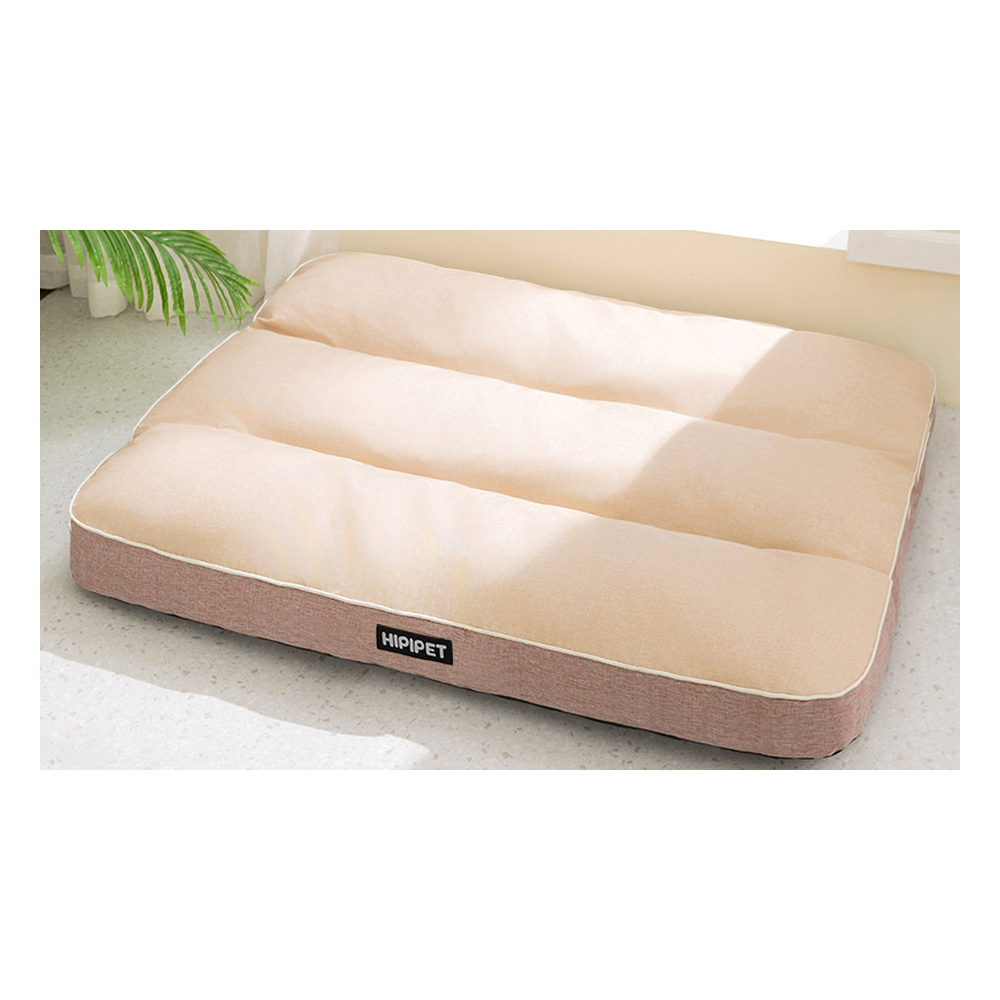 Waterproof Dog Mattress Bed with Removable Cover: Basic brown