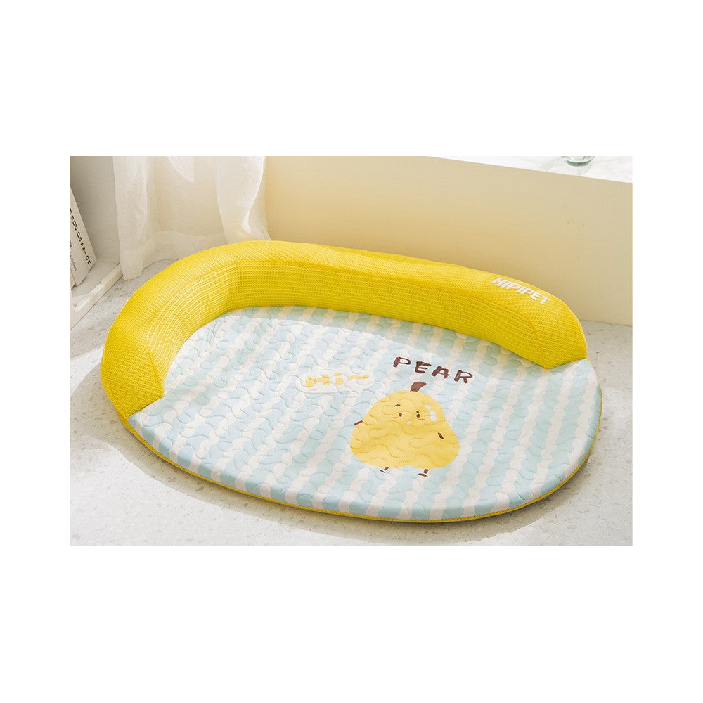 Waterproof Dog Mattress Bed with Removable Cover: Yellow pear