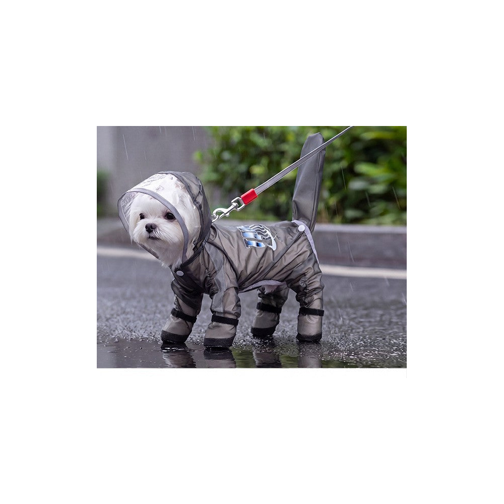 Dog Raincoat: Black matte, legs and tail covered