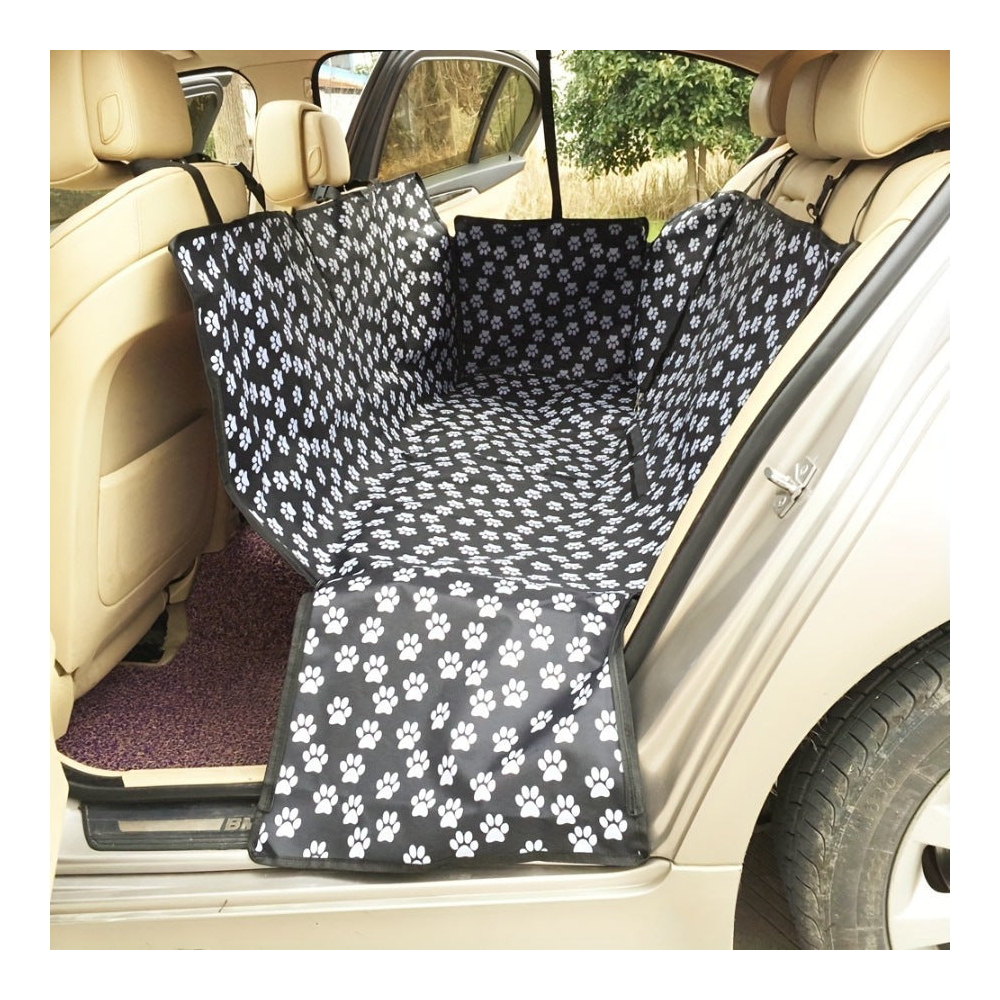 Dog Car Hammock Back Seat Cover: Small paw print (F3)