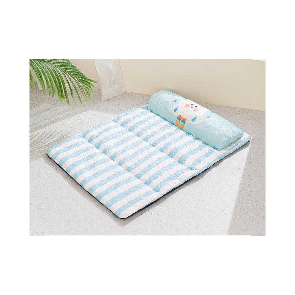 Waterproof Dog Mattress Bed with Removable Cover: Blue clouds