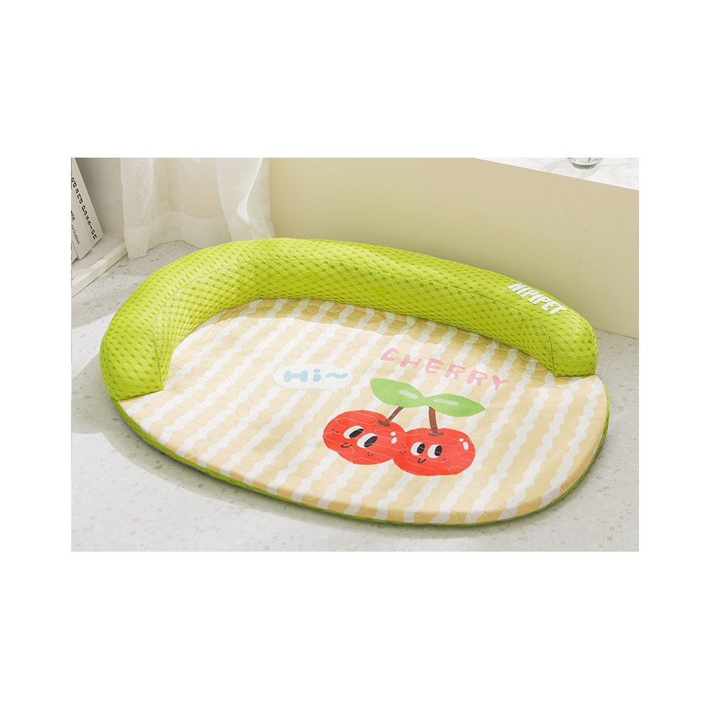 Waterproof Dog Mattress Bed with Removable Cover: Green cherry