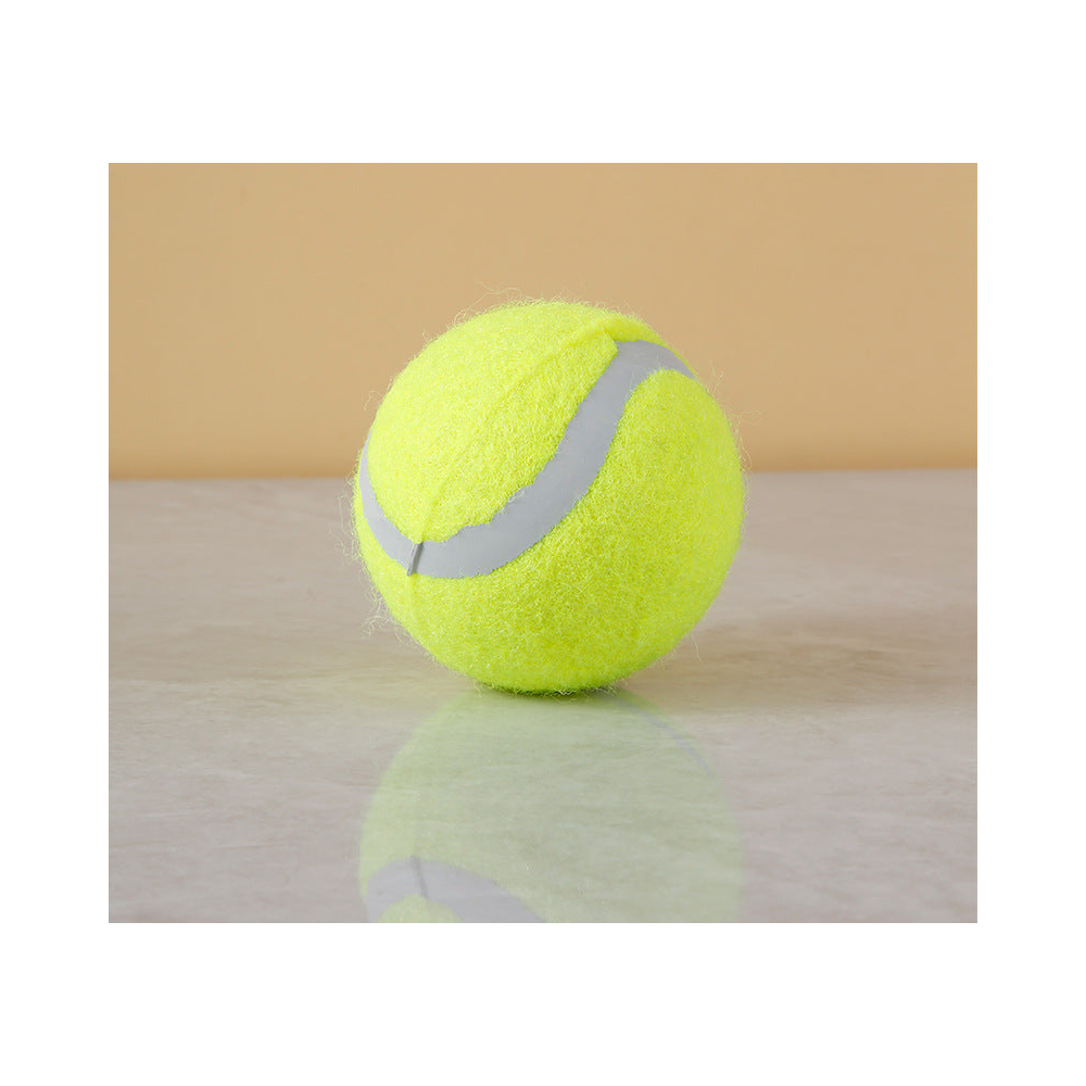 Pop-Open Flying Saucer Dog Ball: Tennis-style ball, single