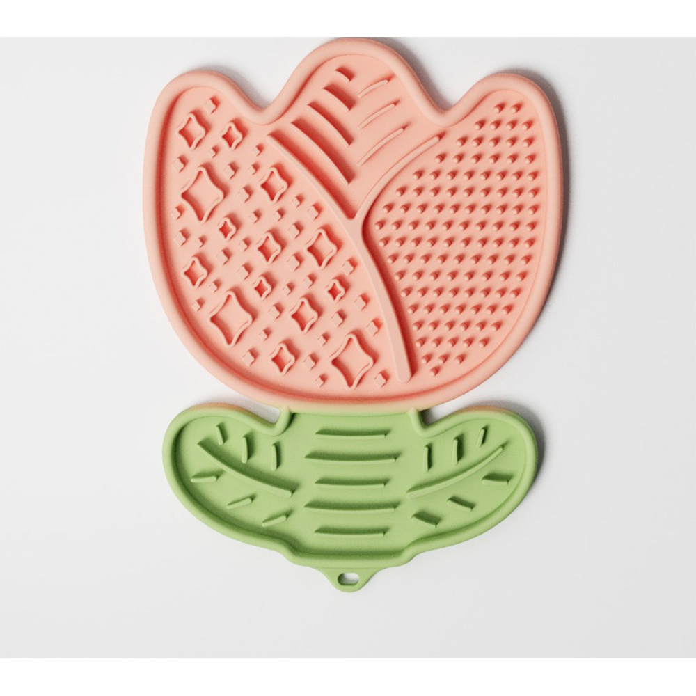 Silicone Lick Mat: Tulip, rose pink