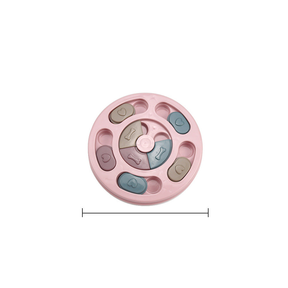 Dog Puzzle Feeder and Slow Bowl: Small round, pink