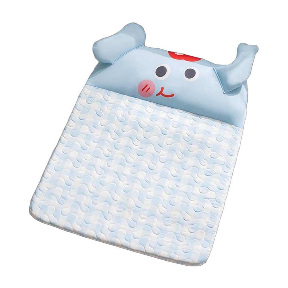Waterproof Dog Mattress Bed with Removable Cover: Blue elephant