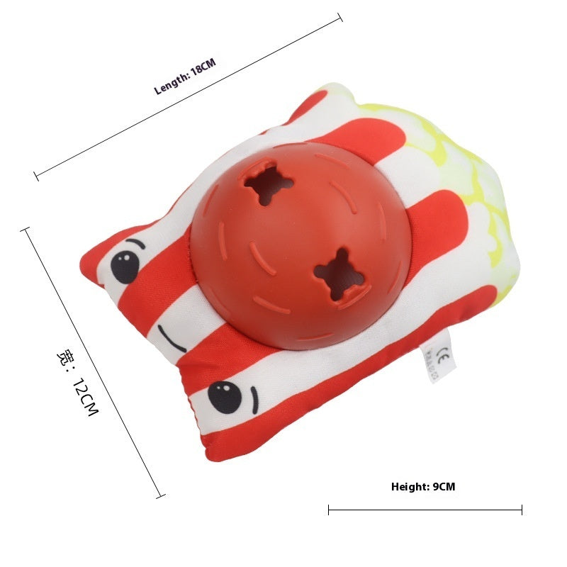 Supplier spec sheet for the popcorn style: 14 cm long, 12 cm wide, 9 cm high