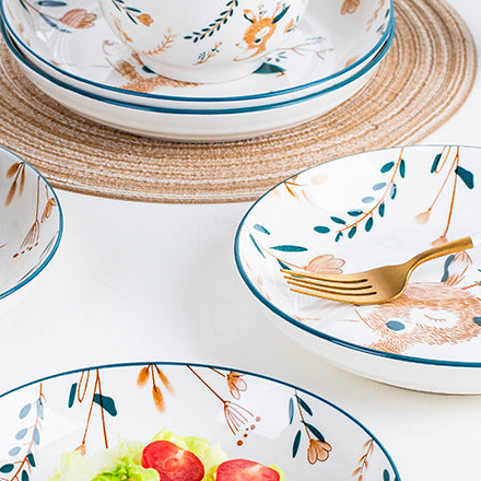 Brushed Japanese Tableware Set, a closer look at the pieces.